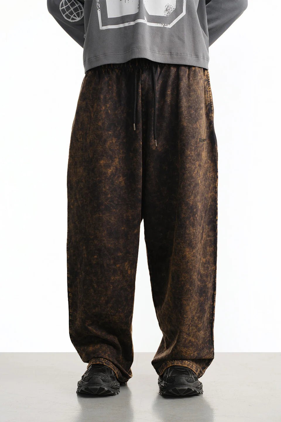 DARK OAK FADED LOOSE FIT PANTS