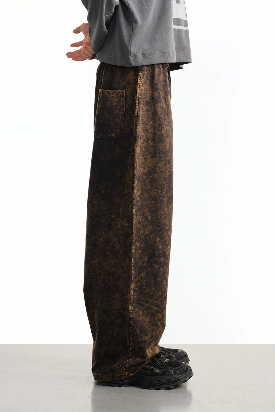 DARK OAK FADED LOOSE FIT PANTS