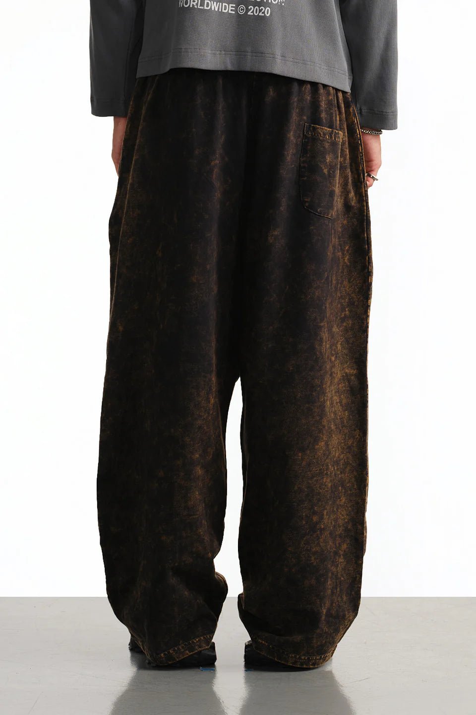 DARK OAK FADED LOOSE FIT PANTS
